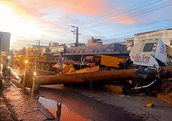Hiện trường vụ tai nạn.