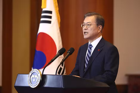 Tổng thống Hàn Quốc Moon Jae-in.