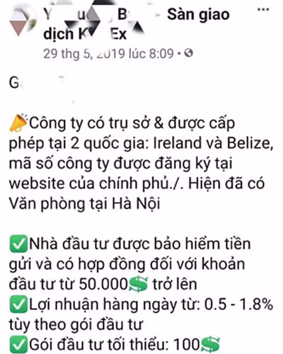 Lời mời gọi có cánh vào sàn giao dịch G...com (đã sập).