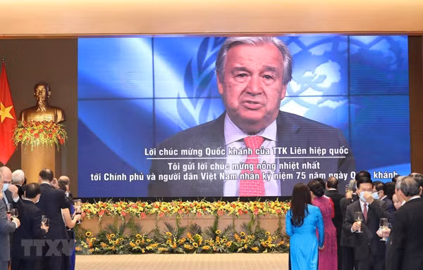Tổng Thư ký Liên hợp quốc Antonio Guterres gửi lời chúc mừng 75 năm Quốc khánh nước CHXHCN Việt Nam. Ảnh: TTXVN