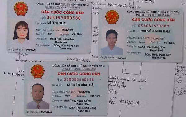 Số CCCD giả mà Nguyễn Thị Huệ đã làm để làm thủ tục xin cấp hộ chiếu.
