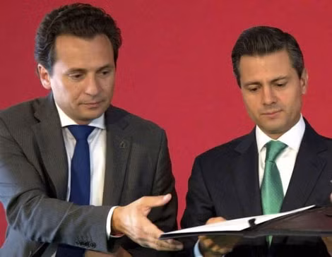 Emilio Lozoya và cựu Tổng thống Mexico Enrique Pena Nieto.