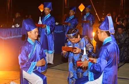 Một nghi lễ trong lễ tế Giao 2016 do tỉnh Thừa Thiên - Huế tổ chức.