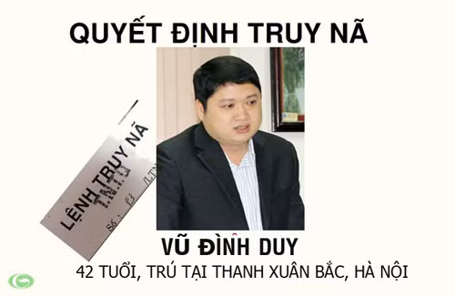 Đối tượng truy nã Vũ Đình Duy Đối tượng truy nã Vũ Đình Duy