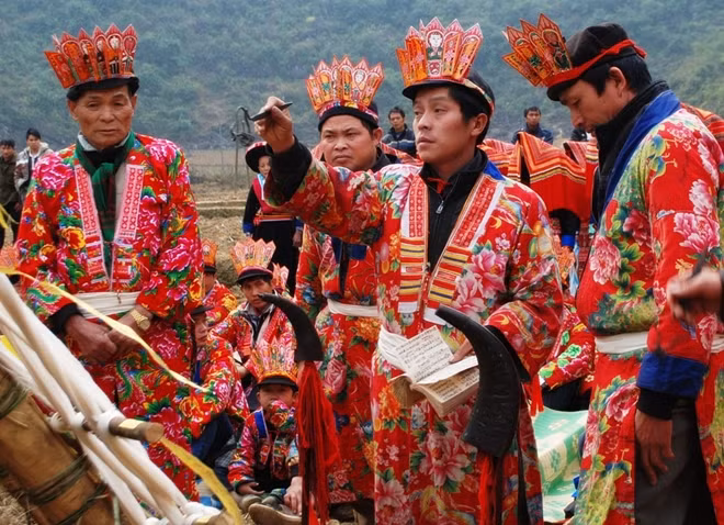 Lễ cấp sắc người Dao ở Hà Giang. Ảnh Phạm Hương