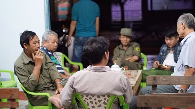 Công an xã thường trực suốt đêm bảo vệ ANTT ở Ninh Thuận. Ảnh dân trí