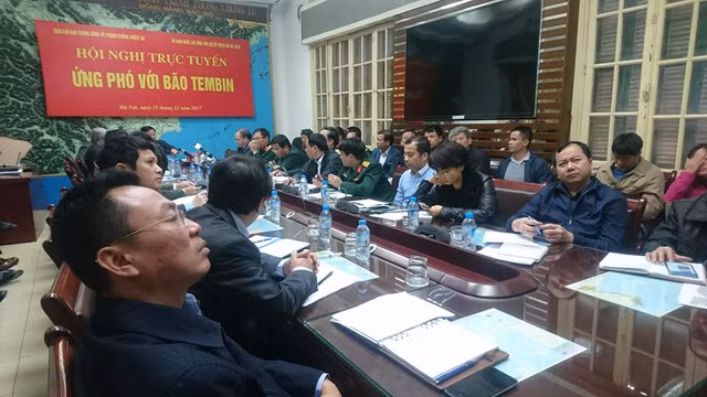 Hội nghị trực tuyến bàn về công tác chống bão Tembin Hội nghị trực tuyến bàn về công tác chống bão Tembin