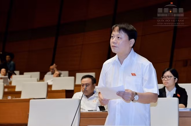 Đại biểu Triệu Tuấn Hải (Lạng Sơn) tranh luận tại Quốc hội