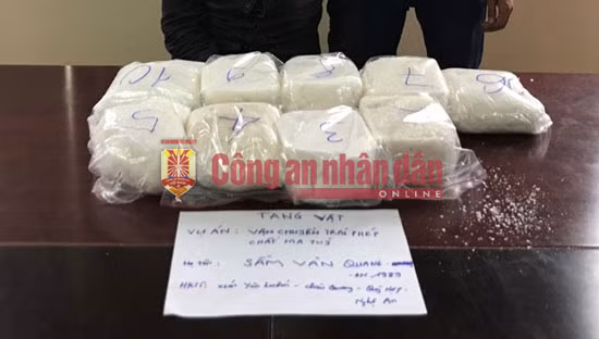 Sầm Văn Quang và tang vật vụ án