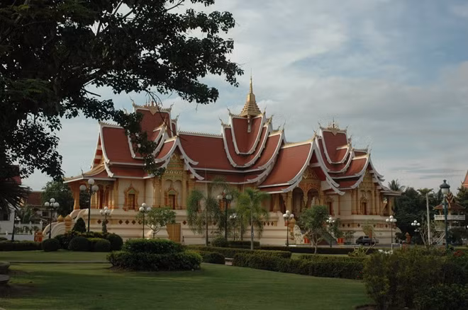 Một ngôi chùa ở thủ đô Viêng Chăn
