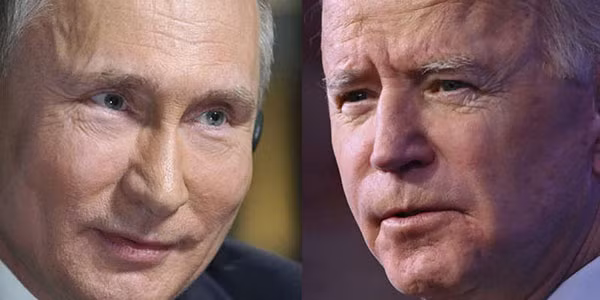 Tổng thống Vladimir Putin (trái) và người đồng cấp Joe Biden. Ảnh: Getty Images.