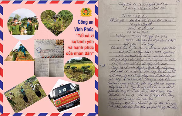 Thư cảm ơn của chị Trần Thị Hồng.