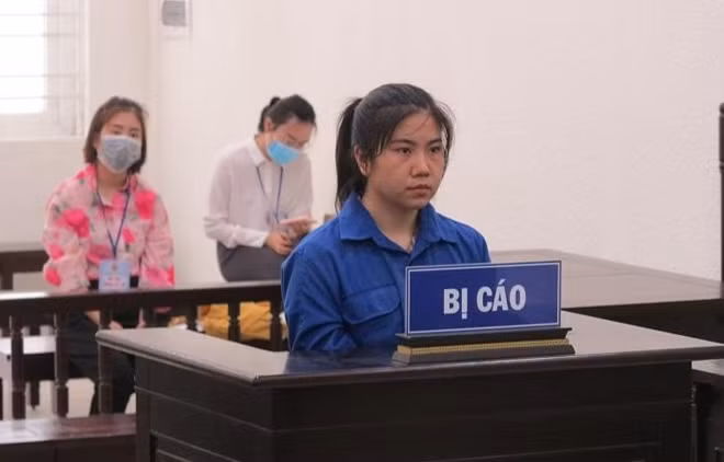Bị cáo Hiền tại phiên toà.