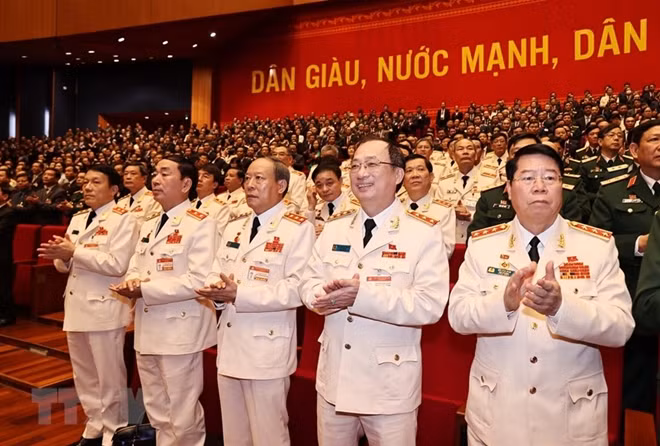Các đại biểu Đoàn Đảng bộ Công an Trung ương tham dự phiên họp trù bị Đại hội XIII của Đảng.