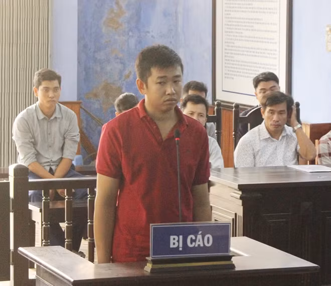 Bị cáo Thắng tại phiên tòa.