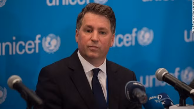 Ông Justin Forsyth, Phó Giám đốc UNICEF, từ chức trước cáo buộc quấy rối phụ nữ. Ảnh Getty