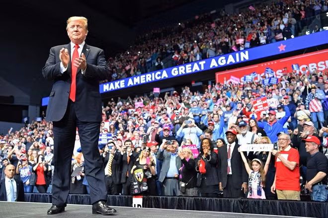 Chiến dịch của ông Trump vận động được hơn 30 triệu USD chỉ trong quý 1 năm 2019. Ảnh minh họa Getty Images.