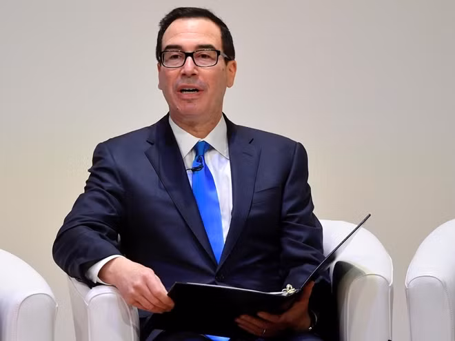 Bộ trưởng Tài chính Mỹ Steven Mnuchin. Ảnh Reuters.