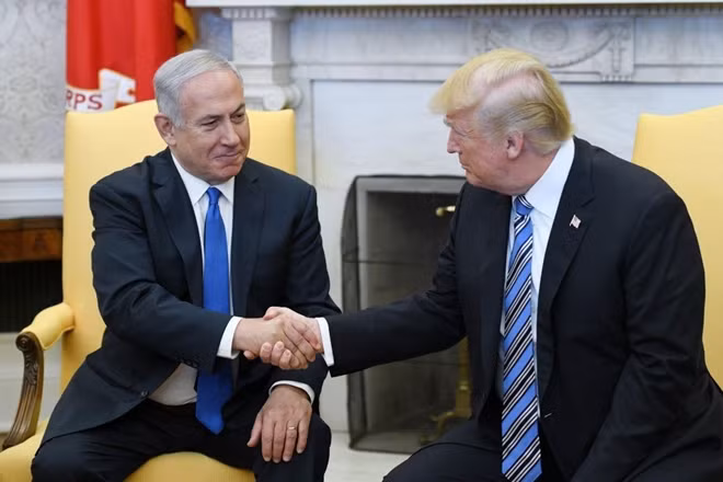 Thủ tướng Israel và Tổng thống Mỹ trong một cuộc gặp gần đây. Ảnh Getty Images.
