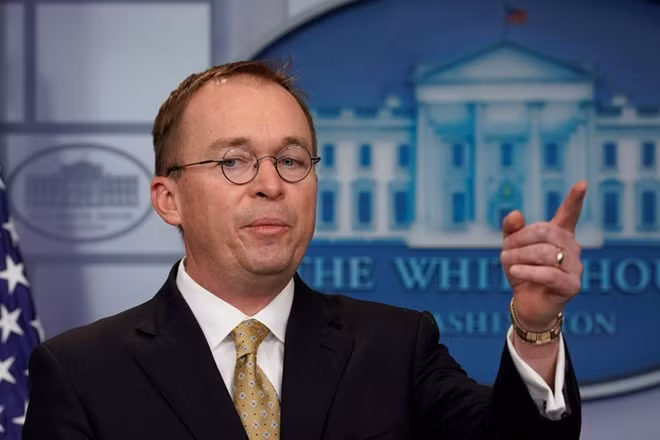 Ông Mick Mulvaney, quyền Chánh văn phòng của Nhà Trắng. Ảnh Reuters.