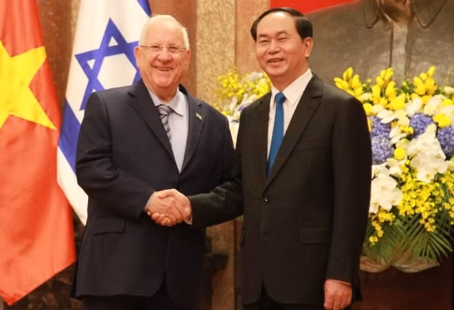 Chủ tịch nước Trần Đại Quang và Tổng thống Israel tại Phủ Chủ tịch