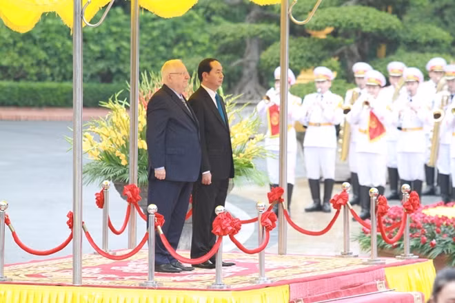 Lễ đón chính thức Tổng thống Israel diễn ra sáng 20-3-2017