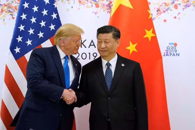 Tổng thống Mỹ Donald Trump và Chủ tịch Trung Quốc Tập Cận Bình. Ảnh Reuters.