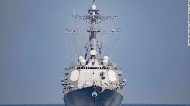 Tàu khu trục USS Nitze của Mỹ. Ảnh Getty Images