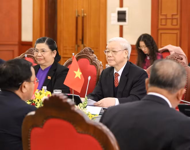 Tổng Bí thư Nguyễn Phú Trọng tại cuộc hội đàm