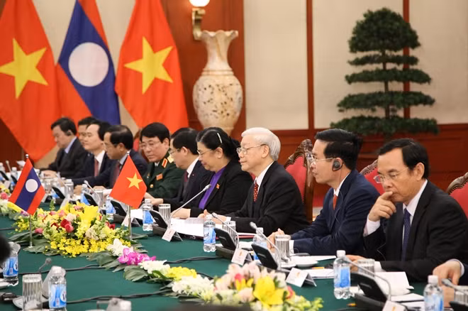 Tổng Bí thư Nguyễn Phú Trọng tại cuộc hội đàm