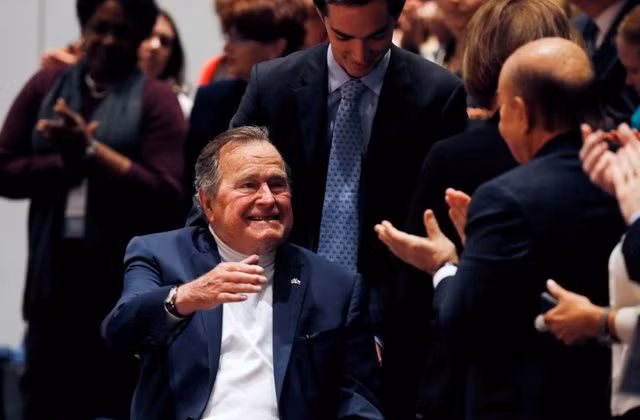 Cựu Tổng thống Mỹ George W. H. Bush trong một sự kiện gần đây. Ảnh Reuters