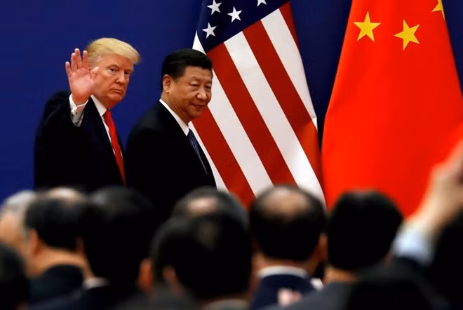 Tổng thống Mỹ Donald Trump và Chủ tịch Trung Quốc Tập Cận Bình. Ảnh Reuters.