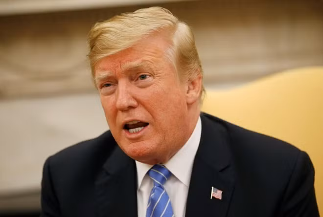 Tổng thống Mỹ Trump được cho là có "ý tưởng" rời khỏi WTO. Ảnh Reuters