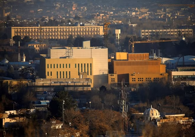 Đại sứ quán Mỹ tại Kabul, Afghanistan. Ảnh Reuters.