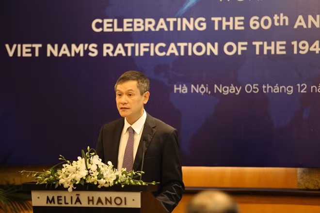 Ông Nguyễn Minh Vũ, Trợ lý Bộ trưởng Ngoại giao phát biểu khai mạc Hội nghị