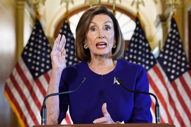 Chủ tịch Hạ viện Mỹ Nancy Pelosi. Ảnh Reuters.