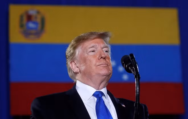 Tổng thống Mỹ Donald Trump phát biểu tại Miami, Florida ngày 18-2. Ảnh Reuters.