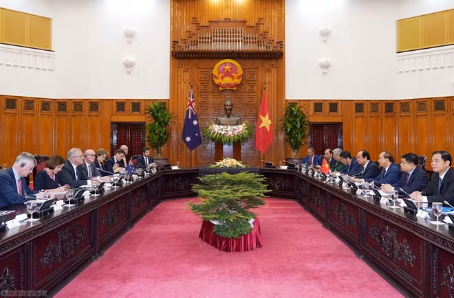 Toàn cảnh cuộc hội đàm.