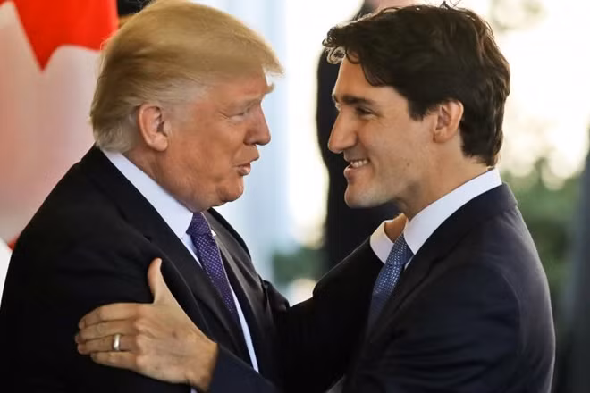 Tổng thống Mỹ Trump và Thủ tướng Canada Justin Trudeau