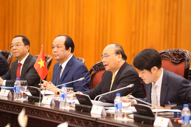 Thủ tướng Nguyễn Xuân Phúc tại cuộc hội kiến.