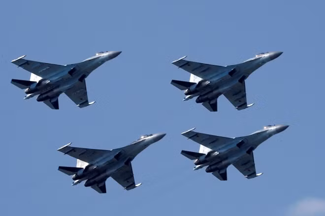 Máy bay chiến đấu đa chức năng Su-35 của Nga. Ảnh Reuters