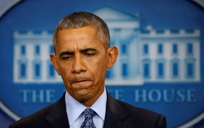 Ông Obama trong cuộc họp báo. Ảnh Reuters.