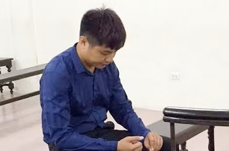 Bị cáo Trung tại phiên xử phúc thẩm. Bị cáo Trung tại phiên xử phúc thẩm.