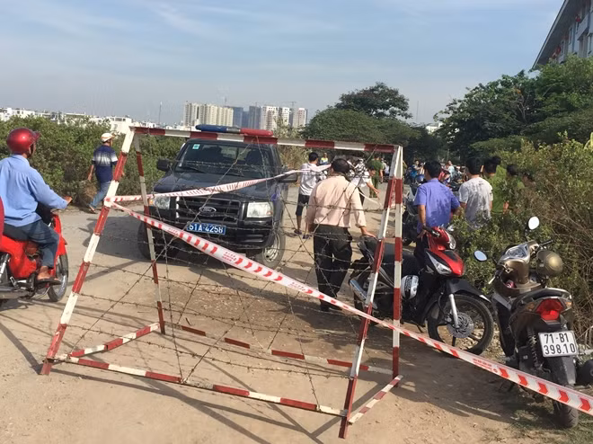 Hiện trường được phong tỏa.