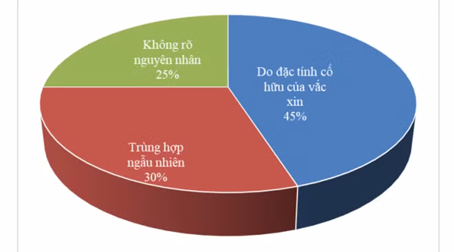 Tỷ lệ tai biến nặng sau tiêm chủng theo nguyên nhân (Nguồn: Cục Y tế Dự phòng)