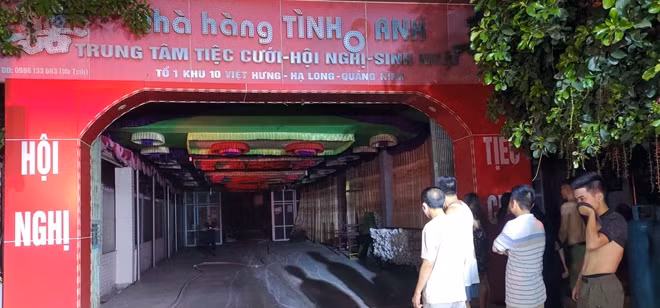 Trung tâm tiệc cưới Tình Anh bị cháy.