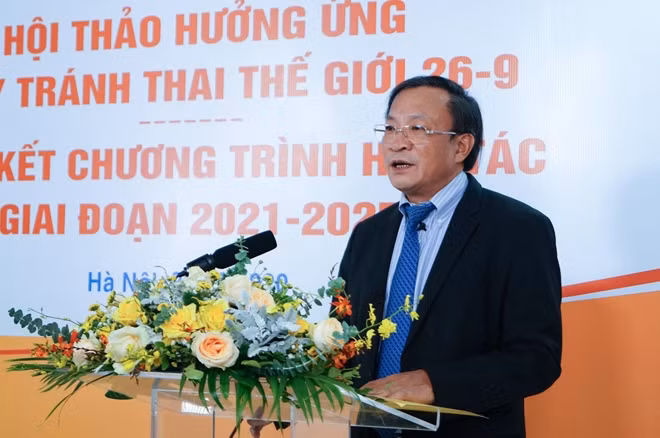 Ông Nguyễn Doan Tú, Tổng cục trưởng Tổng cục DS-KHHGĐ phát biểu tại sự kiện