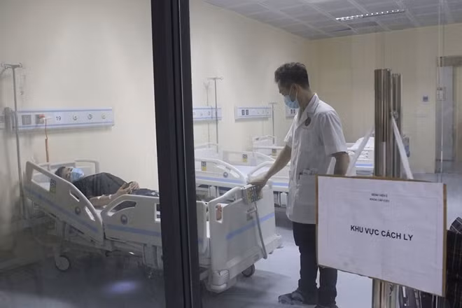 Khu vực điều trị cách ly những bệnh nhân có nghi ngờ nhiễm virus Corona tại BV E