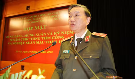Bộ trưởng Tô Lâm phát biểu chúc mừng
