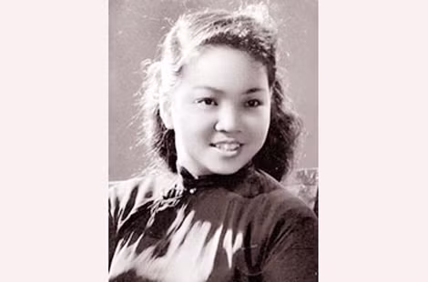 Ca sĩ Khánh Vân thời trẻ.